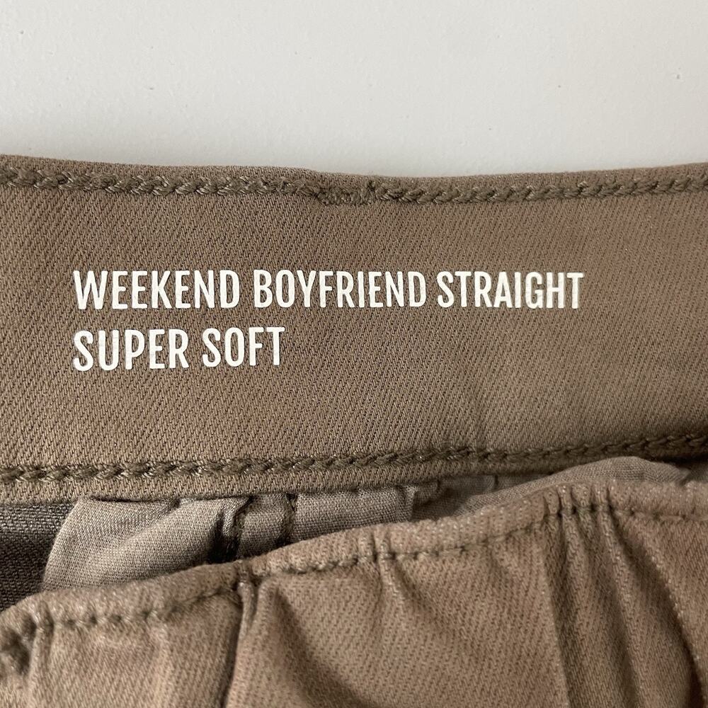 Torrid‎ Weekend Boyfriend Straight Mid Rise Pants Pull On Morel Brown 12 Tall 0T - Picture 5 of 13